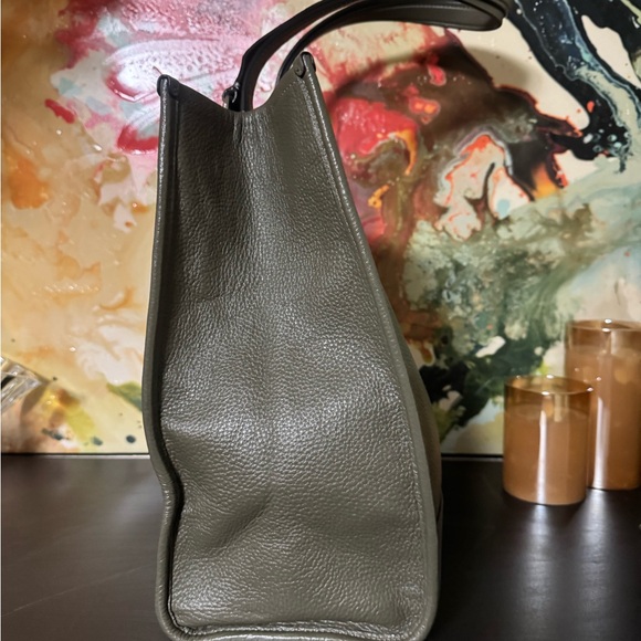 Coach Olive Green Leather Tote - Picture 3 of 9